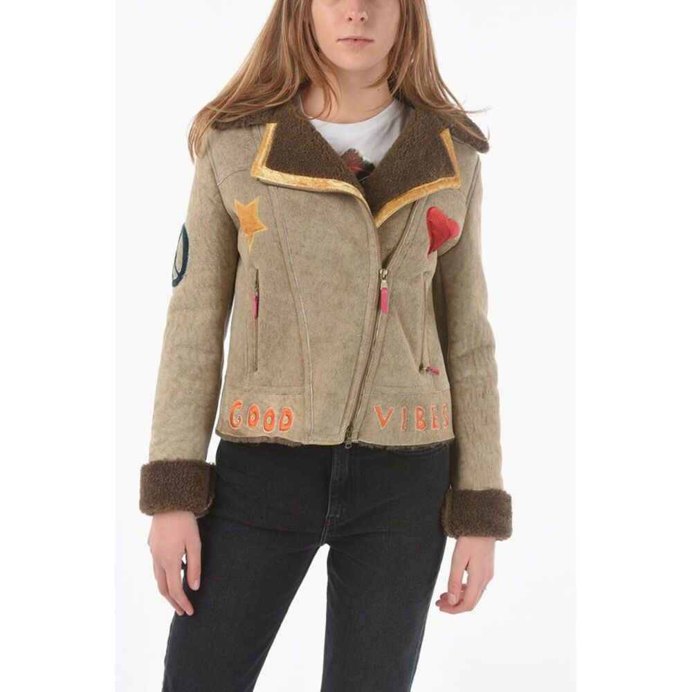 Embroidered Shearling Jacket - Picture 2 of 5